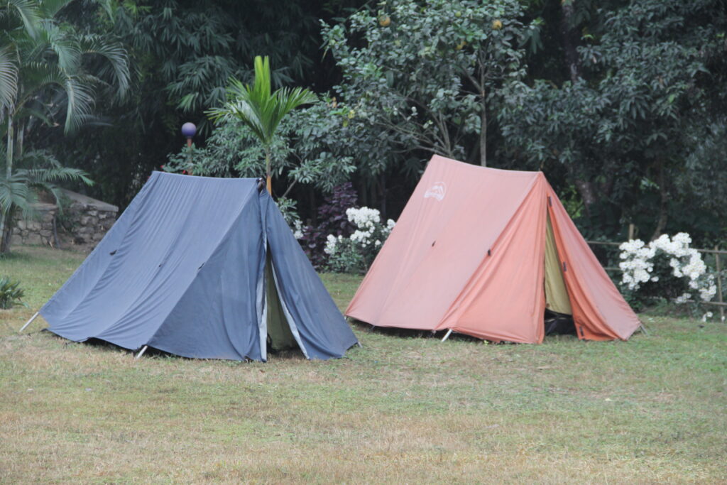 tent in holiday beach